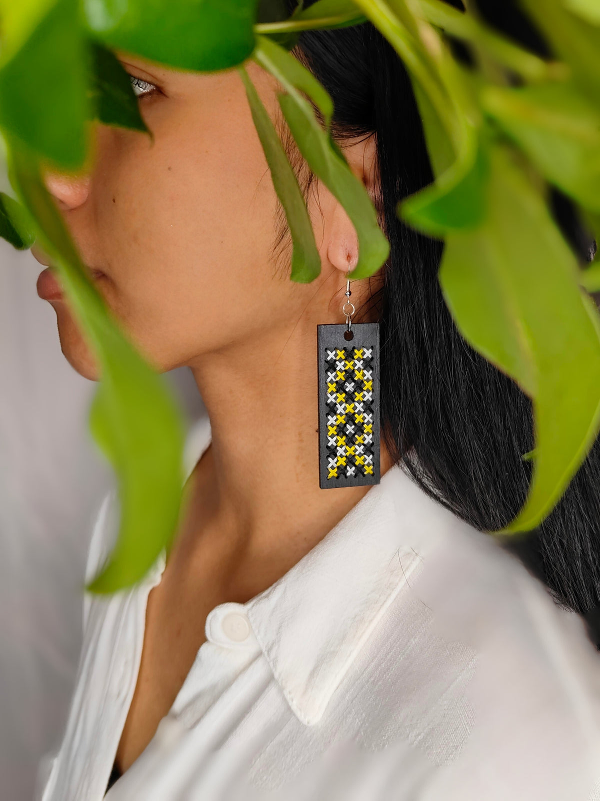 Hei Taringa - Pātiki Tukutuku Earrings